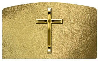 DACRO-510-GD-SH-GD Gold Single Cross Shimmer Gold